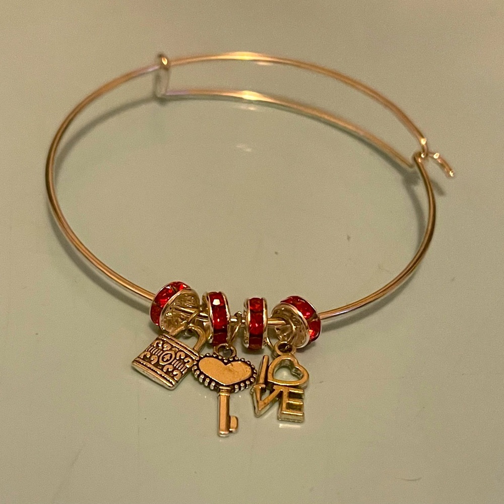 Red and gold love bracelet